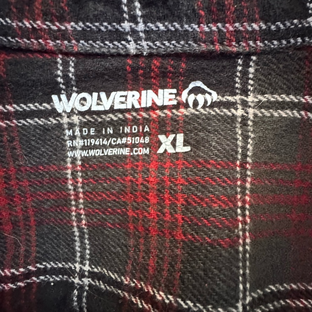 Wolverine Red and Black Plaid Shirt - Picture 3 of 3